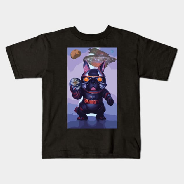 Frenchie of The Galaxy Kids T-Shirt by joejdiaz